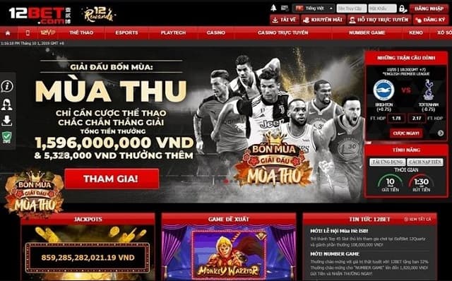 12BET là một nhà cái hàng đầu châu Á 