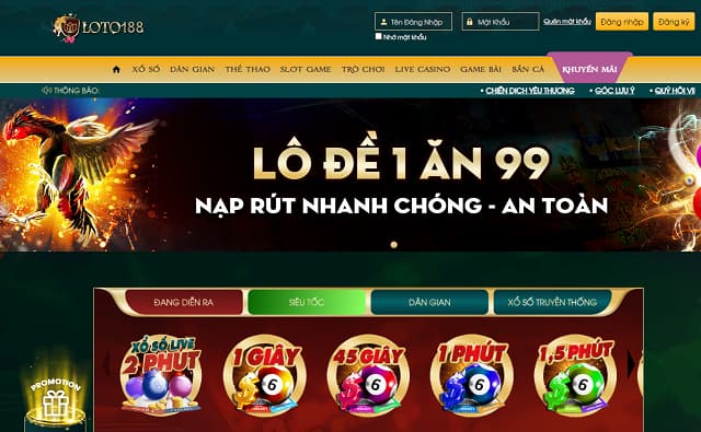 Nhà cái LOTO188 có uy tín?